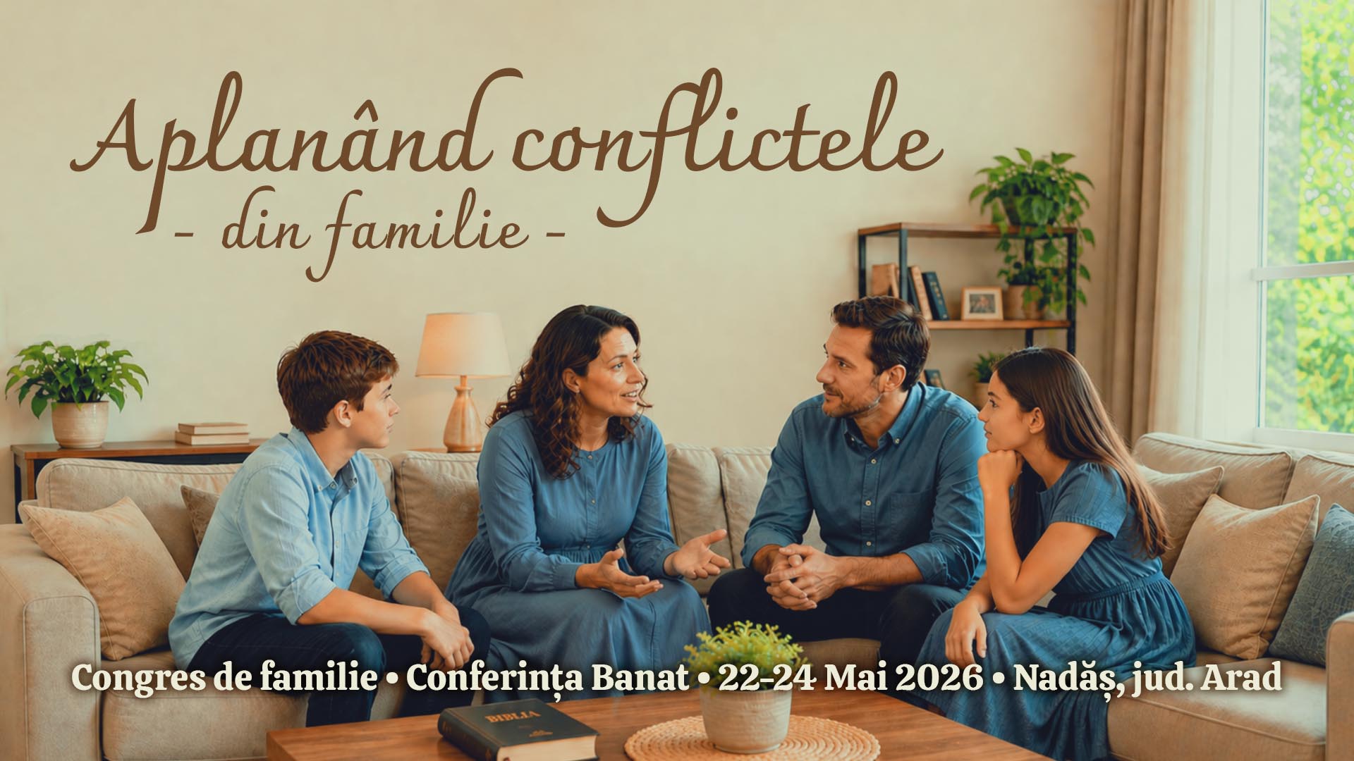 Aplanând conflictele – Congres de familie în Conferința Banat – 22-24 Mai 2026 – Nadăș, Arad