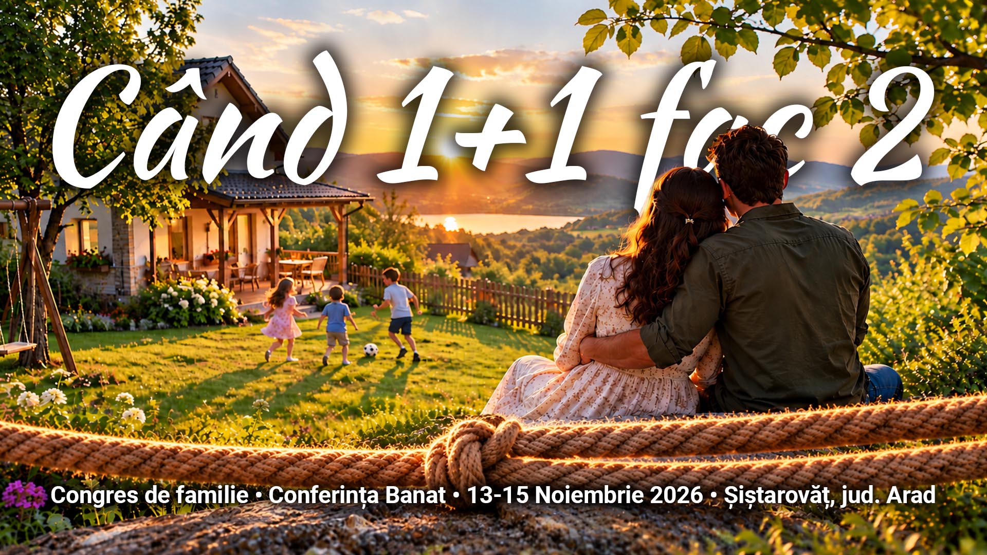 Când 1+1 fac 2 – Congres de familie – Conferința Banat – 13-15 Noiembrie 2026 – Șiștarovăț, jud. Arad